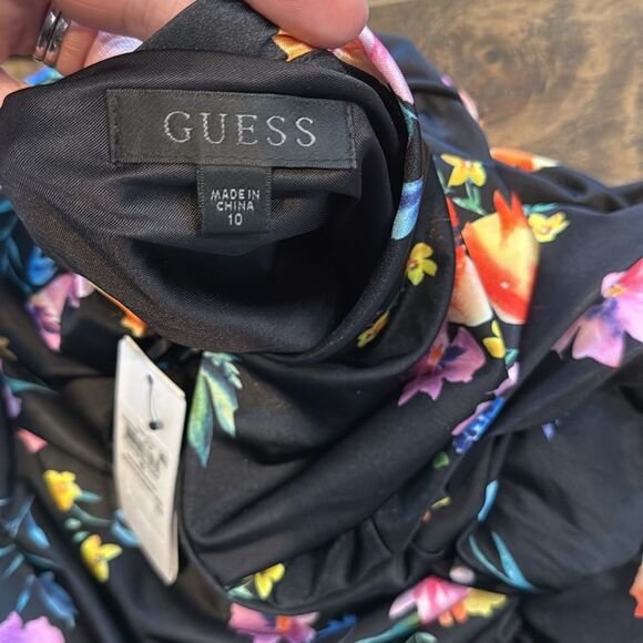NWT Guess Women's Midnight Printed One-Shoulder Dress Size 10 - Picture 9 of 11
